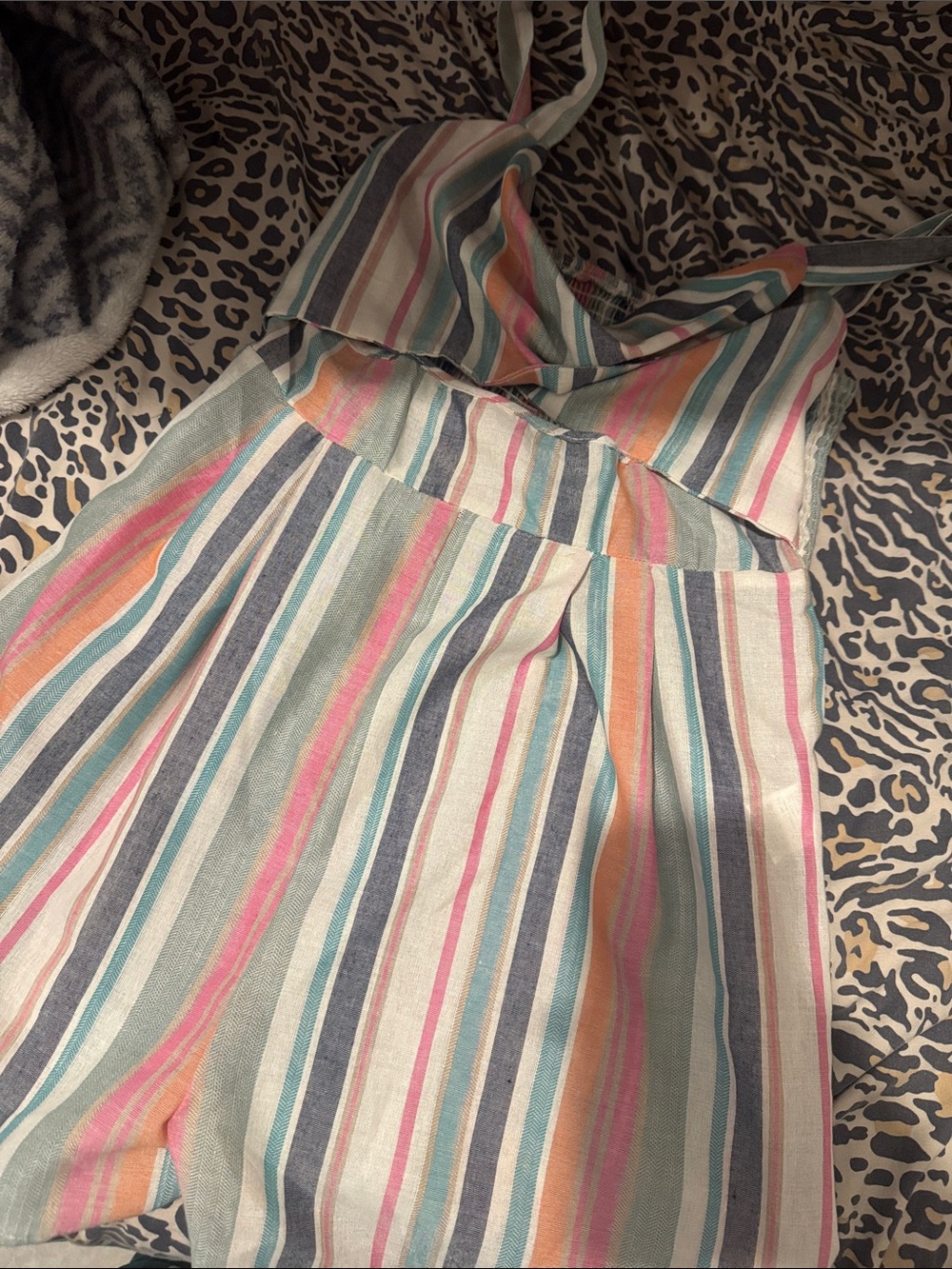 SHEIN Multicolor Striped Summer Jumpsuit - Pastel Stripe